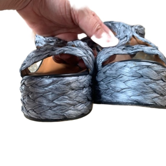 Robert Clergerie Ally Raffia Platform Wedge Sandal Womens Size US 6.5 - Picture 8 of 11